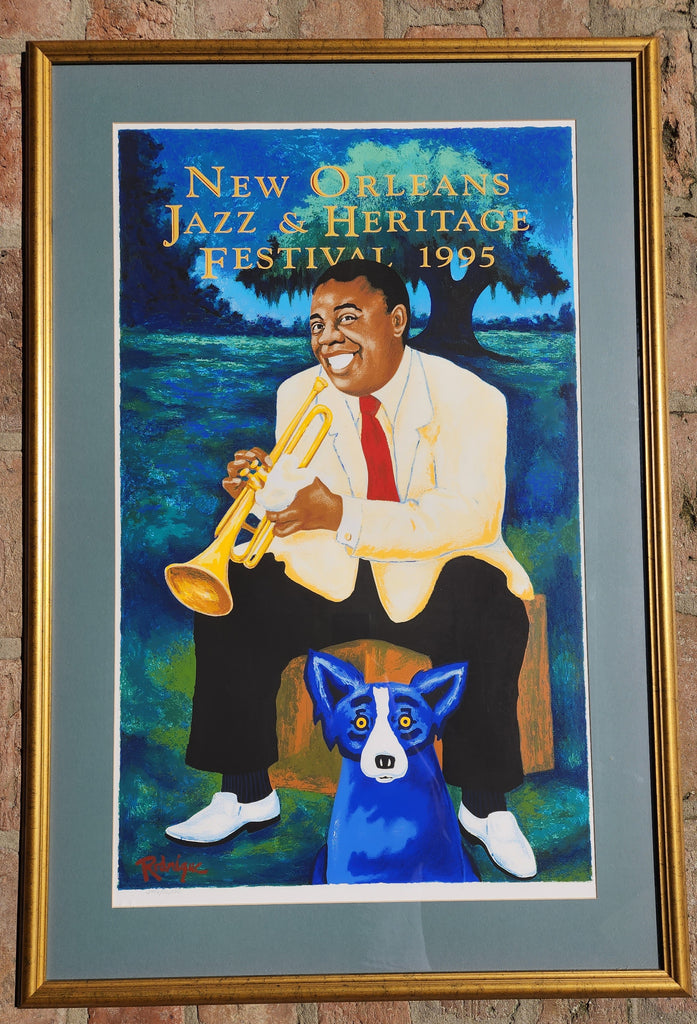 1995 New Orleans Jazz Fest Poster - Numbered Framed
