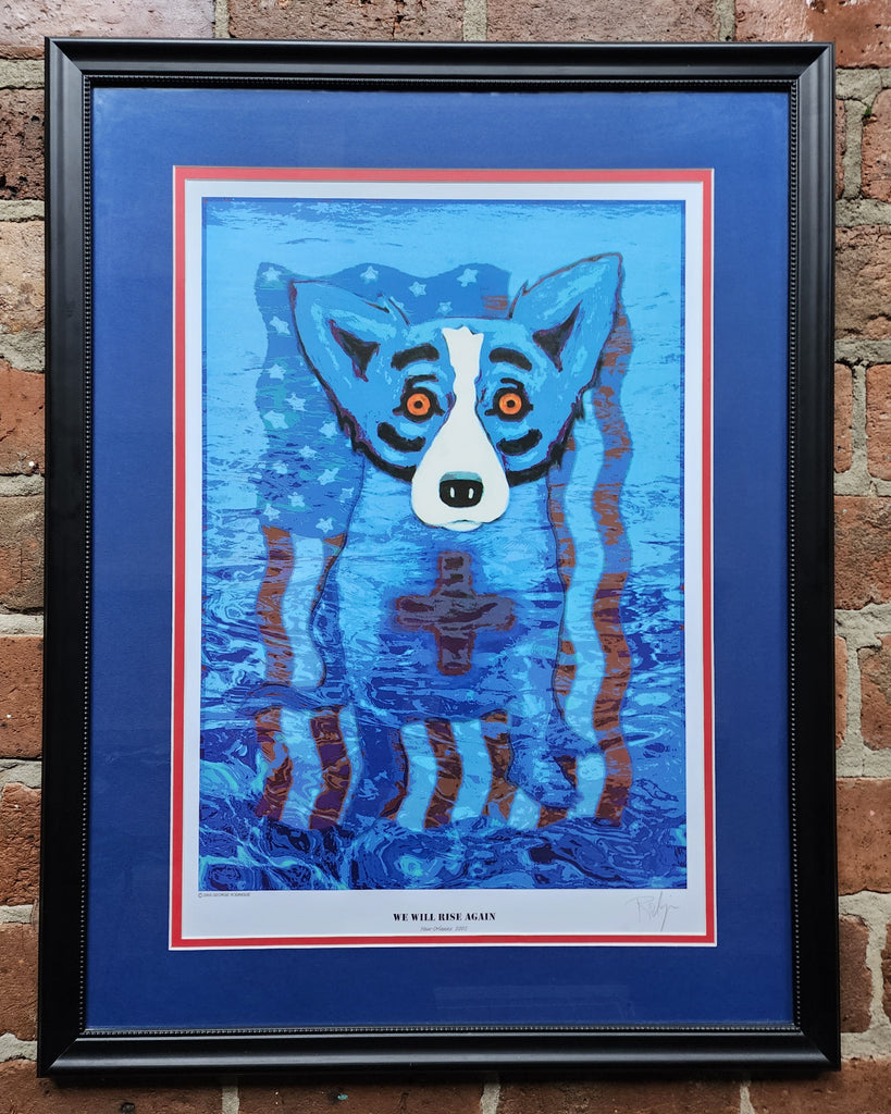 "We Will Rise Again" Blue Dog by George Rodrigue - Signed & Framed