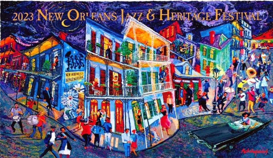2023 New Orleans Jazz Fest Poster - Numbered