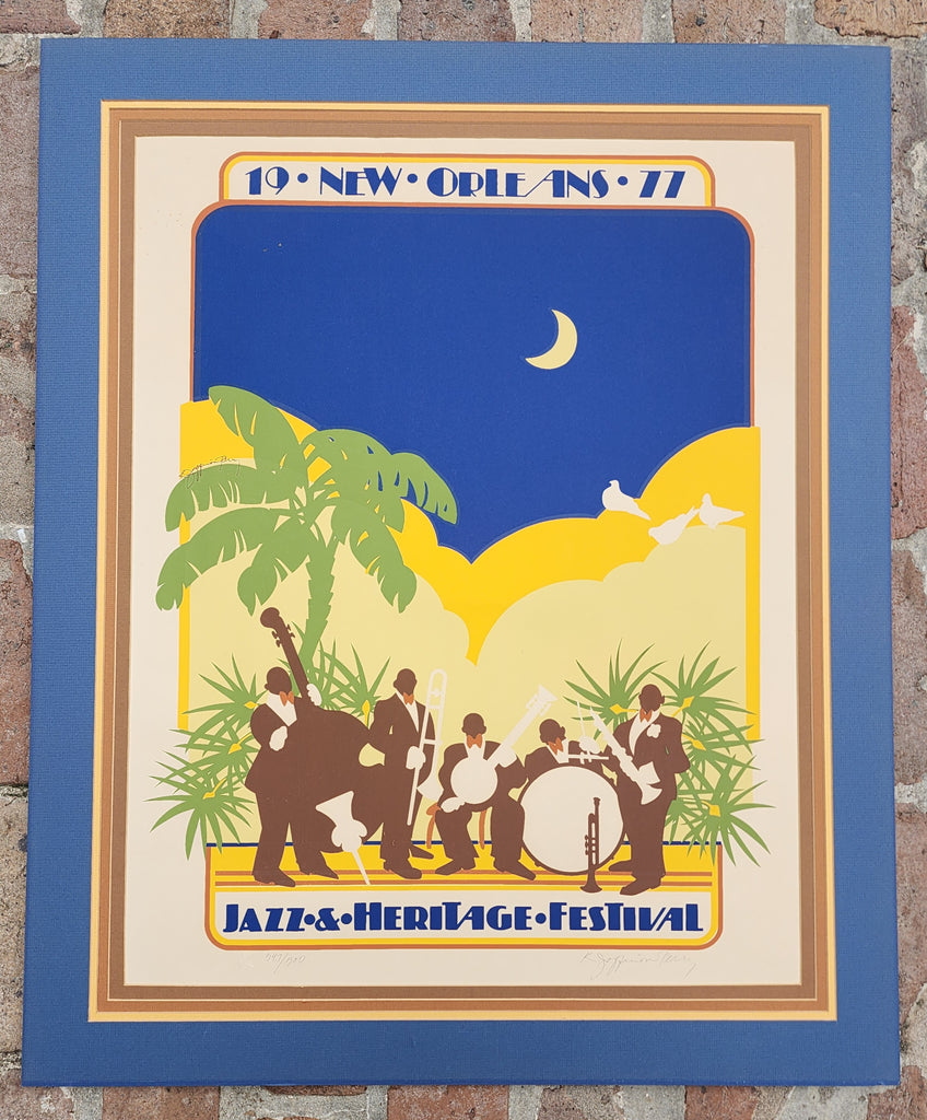 1977 New Orleans Jazz Fest Poster - Signed