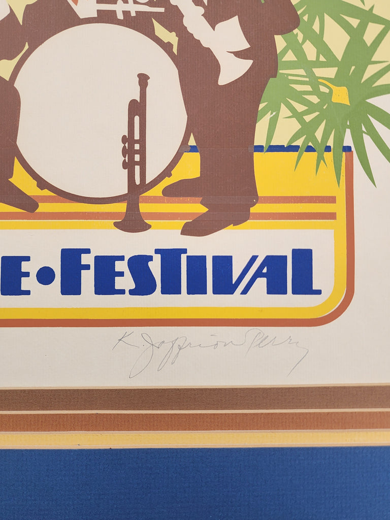 1977 New Orleans Jazz Fest Poster - Signed