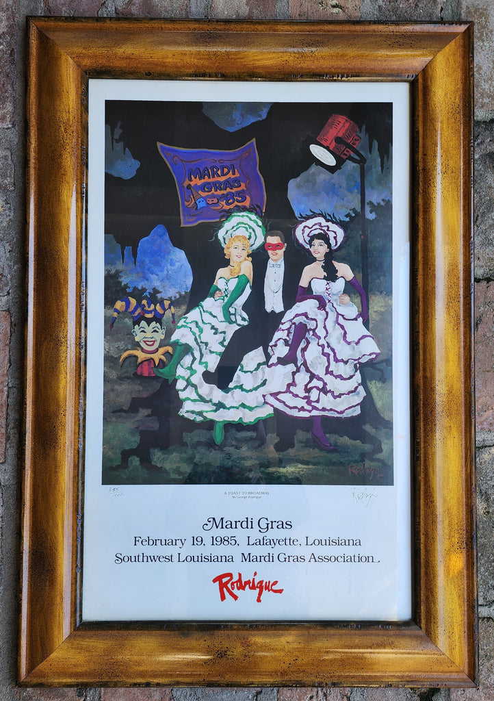 "A Toast to Broadway" 1985 Mardi Gras Print by George Rodrigue - Signed