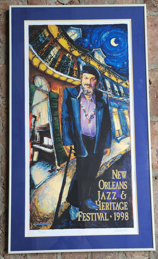 1998 New Orleans Jazz Fest Poster - Signed & Framed