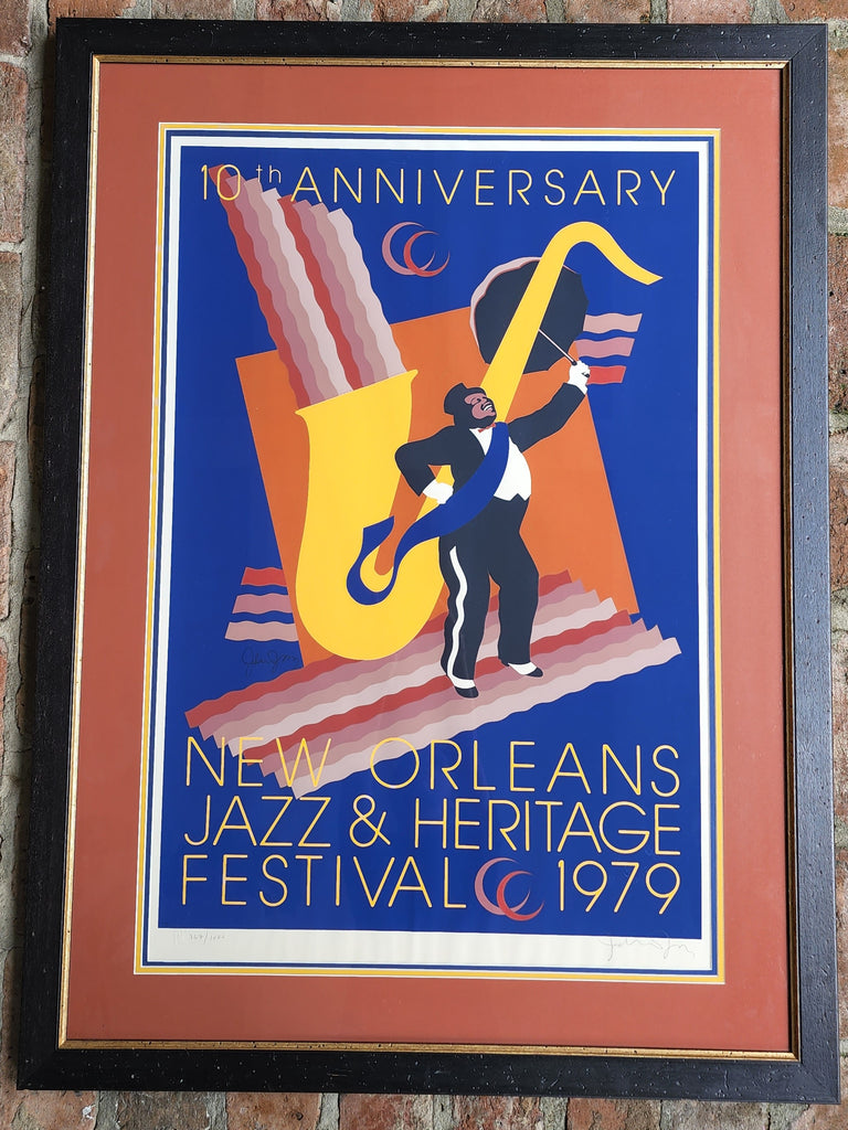 1979 New Orleans Jazz Fest Poster - Signed & Framed