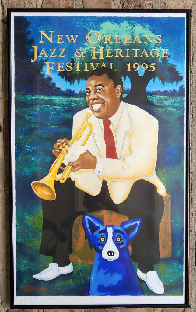 1995 New Orleans Jazz Fest Poster - Numbered Framed