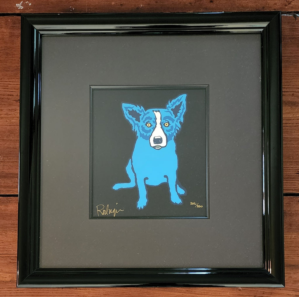 Small Blue Dog Print by George Rodrigue - Signed