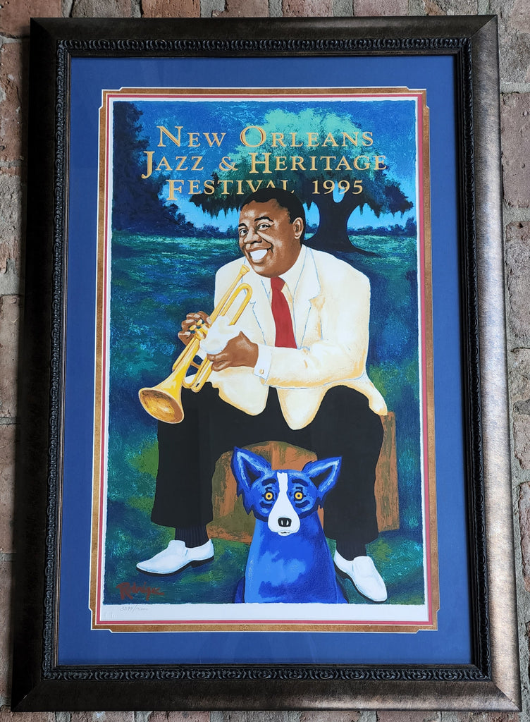 1995 New Orleans Jazz Fest Poster - Numbered Framed