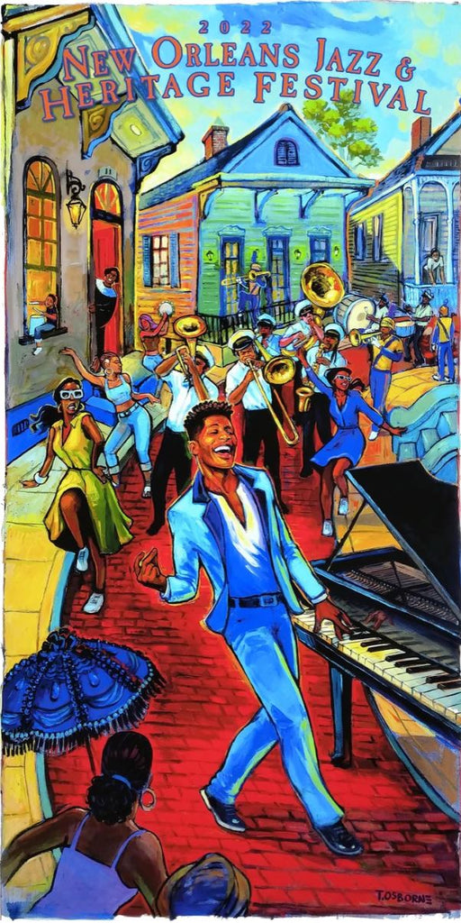 2022 New Orleans Jazz Fest Poster - Remarque