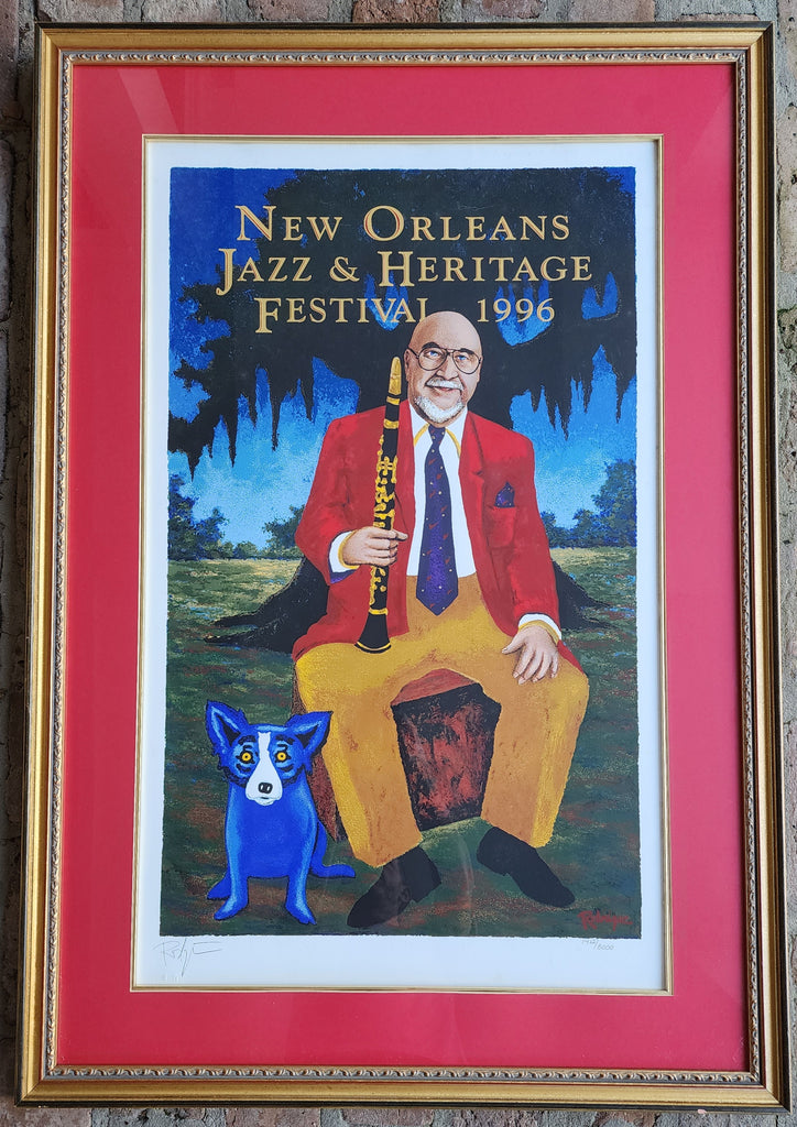 1996 New Orleans Jazz Fest Poster - Signed & Framed