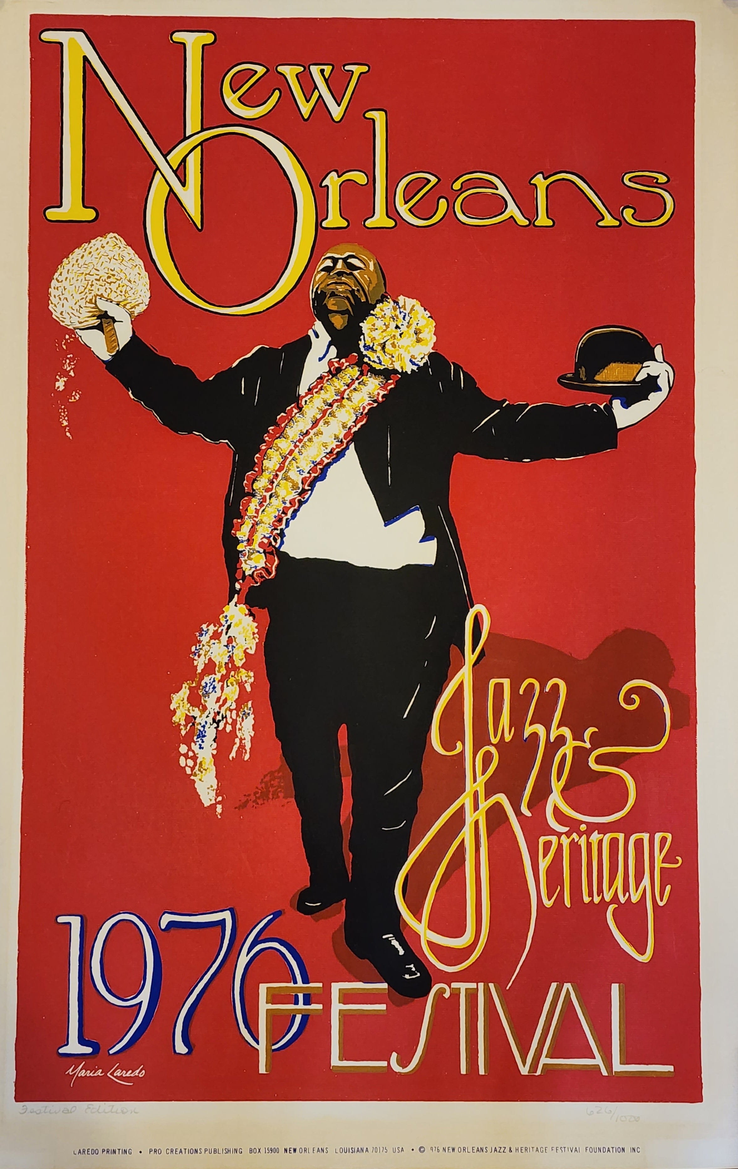 1976 New Orleans Jazz Fest Poster - Numbered Festival Edition – Geaux Art