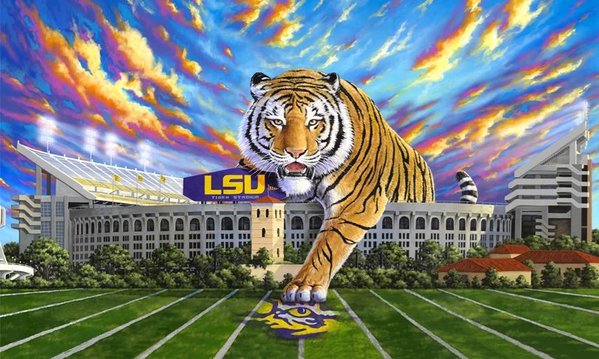 LSU TIGER top PAINTING