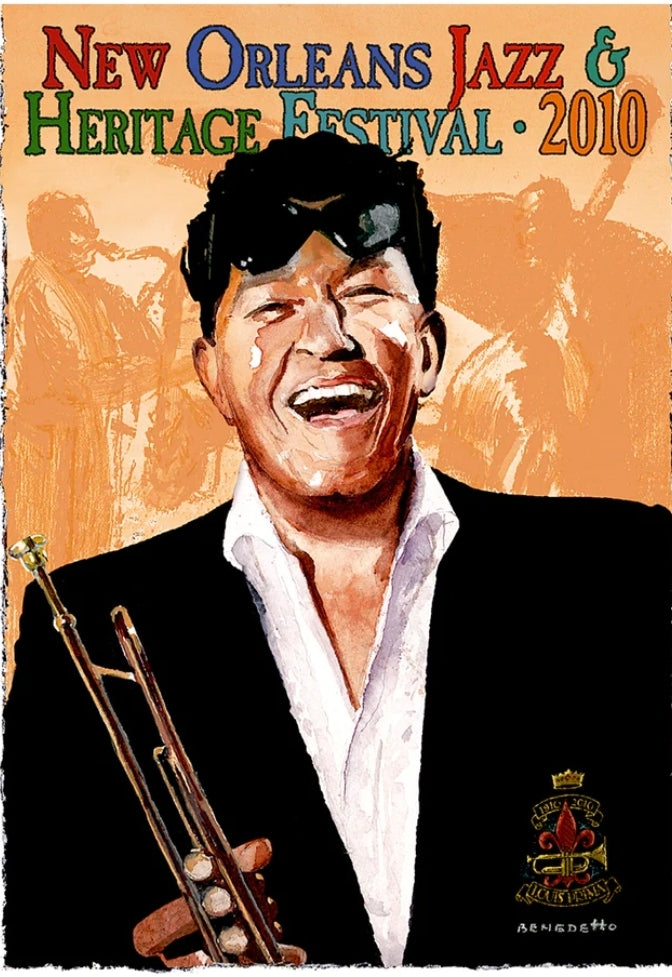 2010 New Orleans Jazz Fest Poster - Canvas Cmarque