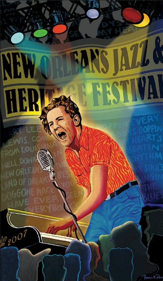 2007 New Orleans Jazz Fest Poster - Canvas Cmarque
