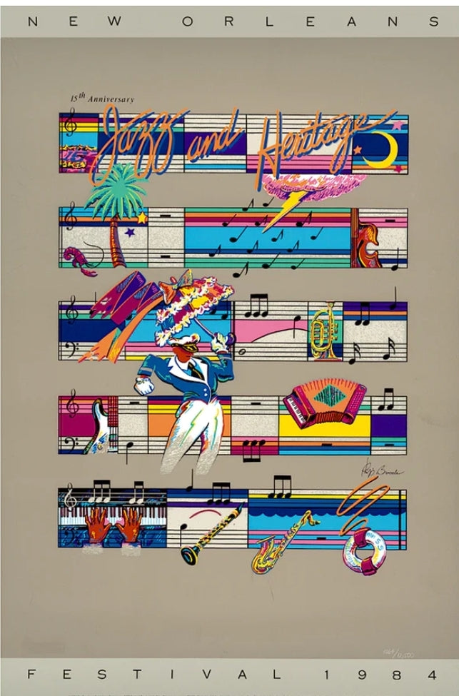 1984 New Orleans Jazz Fest Poster - Signed