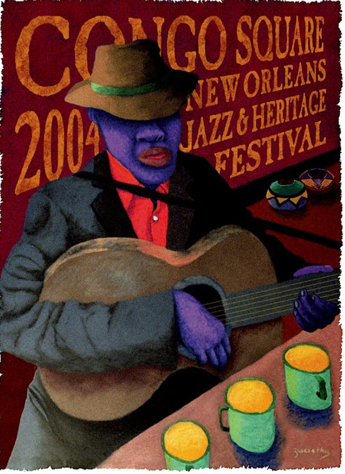 2004 New Orleans Congo Square Poster - Numbered