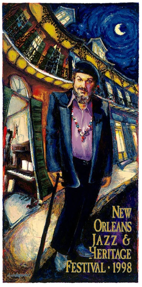 1998 New Orleans Jazz Fest Poster - Numbered