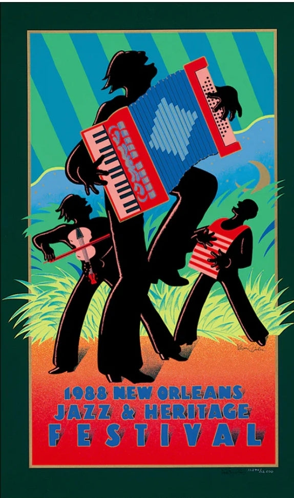 1988 New Orleans Jazz Fest Poster - Signed