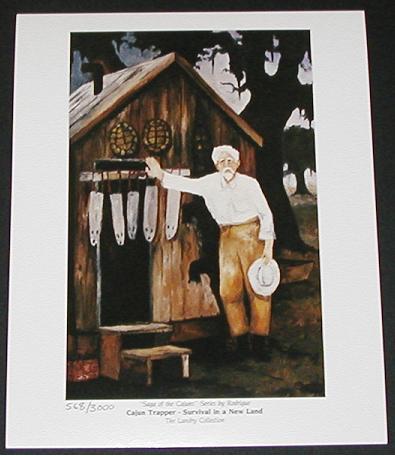 "Cajun Trapper" Print, Numbered