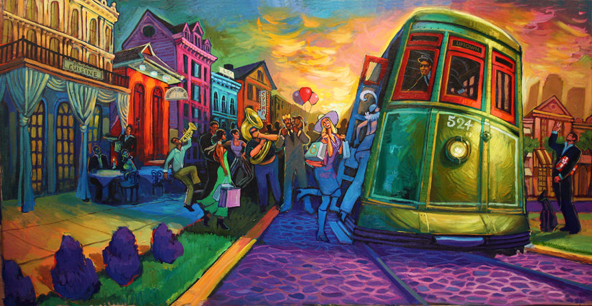 "Uptown Bound" New Orleans Art by Terrance Osborne